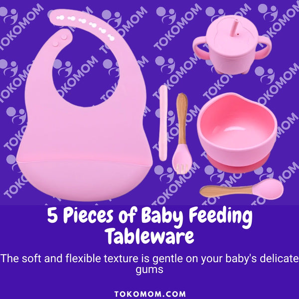 5 Pieces of Baby Feeding Tableware tokomom