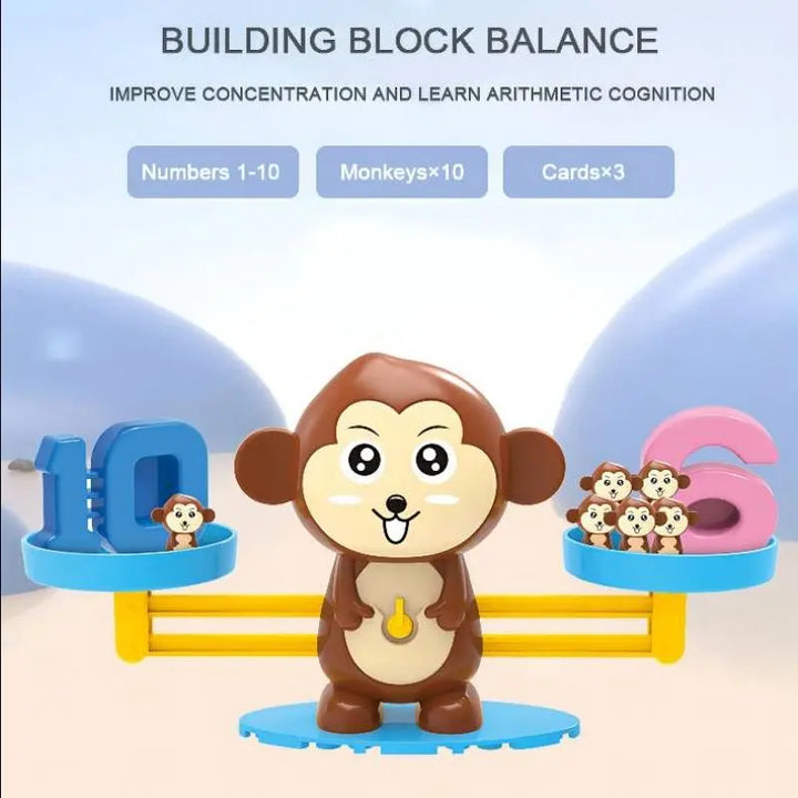 Educational Montessori Digital Balance Scale Toys & Wooden Rainbow Stones Building Blocks  