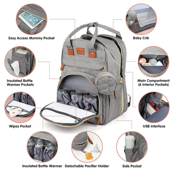 TOKOMOM™ Backpack Bag with Changing Bed   